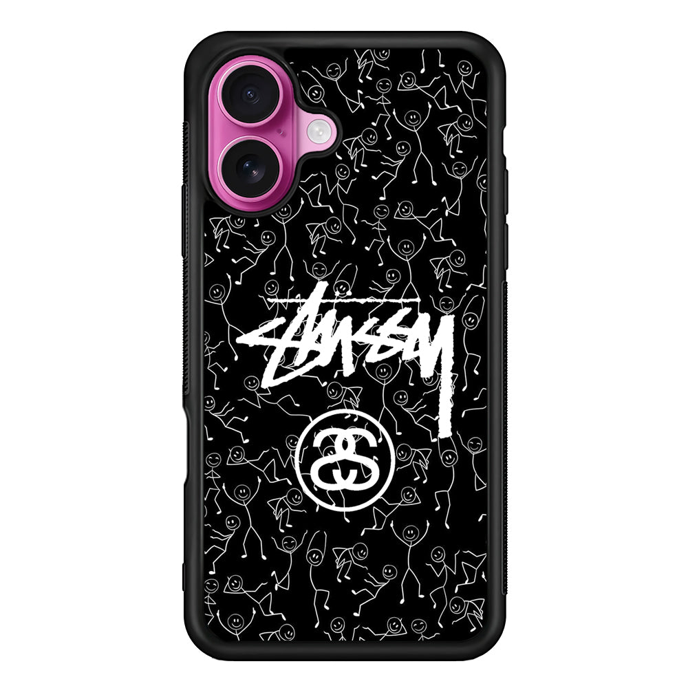 Stussy People Dancing iPhone 17 Case | Slim Rubber Case for iPhone 17