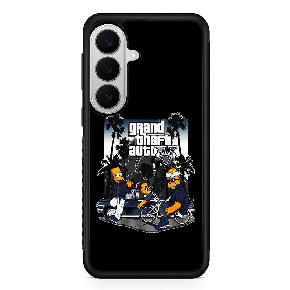 Grand Theft Auto Simpson Samsung Galaxy S26 Case | Protective Rubber Cover