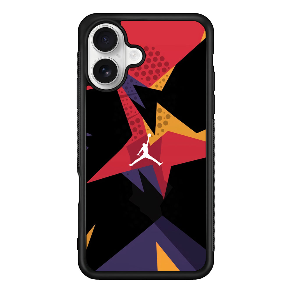 Air Jordan Silhouette of Footstep iPhone 16 Plus Case – Slim Fit Protective Phone Case