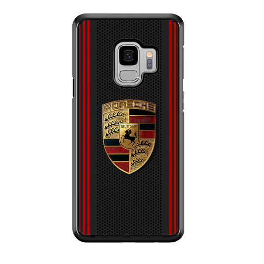 Porsche Gold Emblem Samsung Galaxy S9 Case | Slim Rubber Case for Samsung Galaxy S9