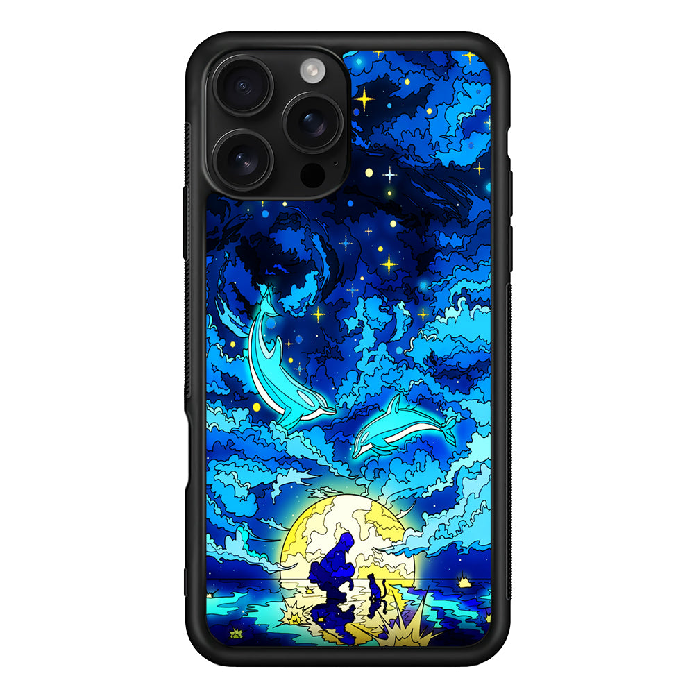 Whales Swimming in The Sky iPhone 16 Pro Case | Durable Protective Case for iPhone 16 Pro
