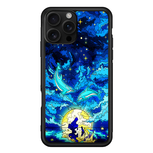 Whales Swimming in The Sky iPhone 16 Pro Case | Durable Protective Case for iPhone 16 Pro
