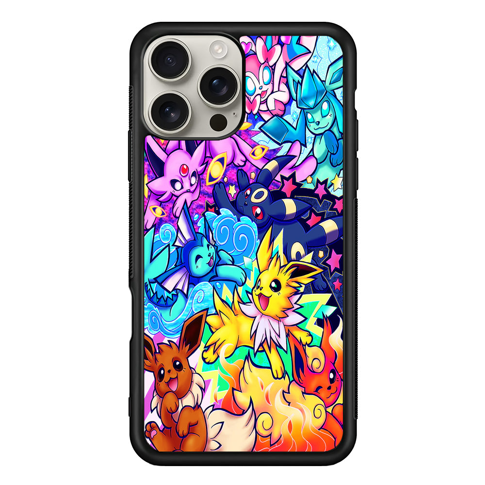 Pokemon Eevee Evolutions Art iPhone 16 Pro Max Case | Stylish Protective Case for iPhone 16 Pro Max