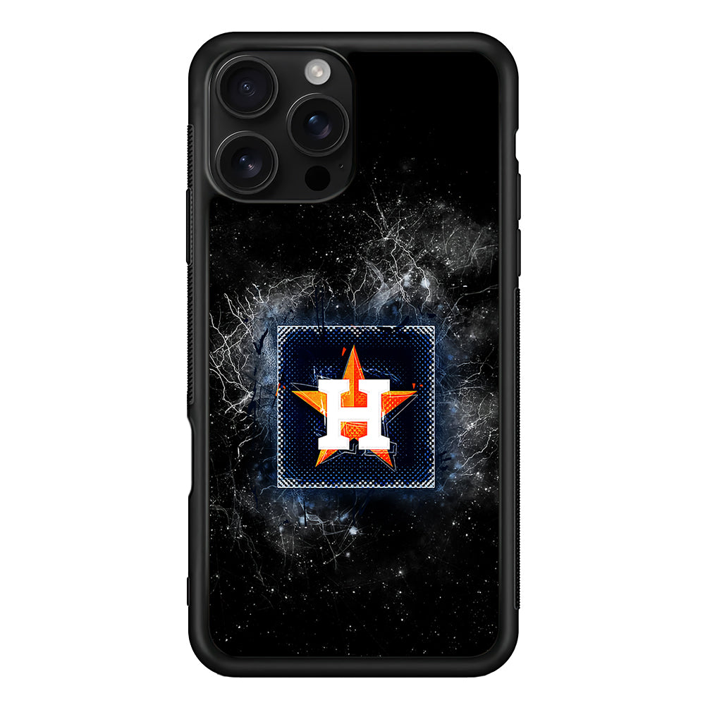 Houston Astros Abstract iPhone 16 Pro Case | Durable Protective Case for iPhone 16 Pro