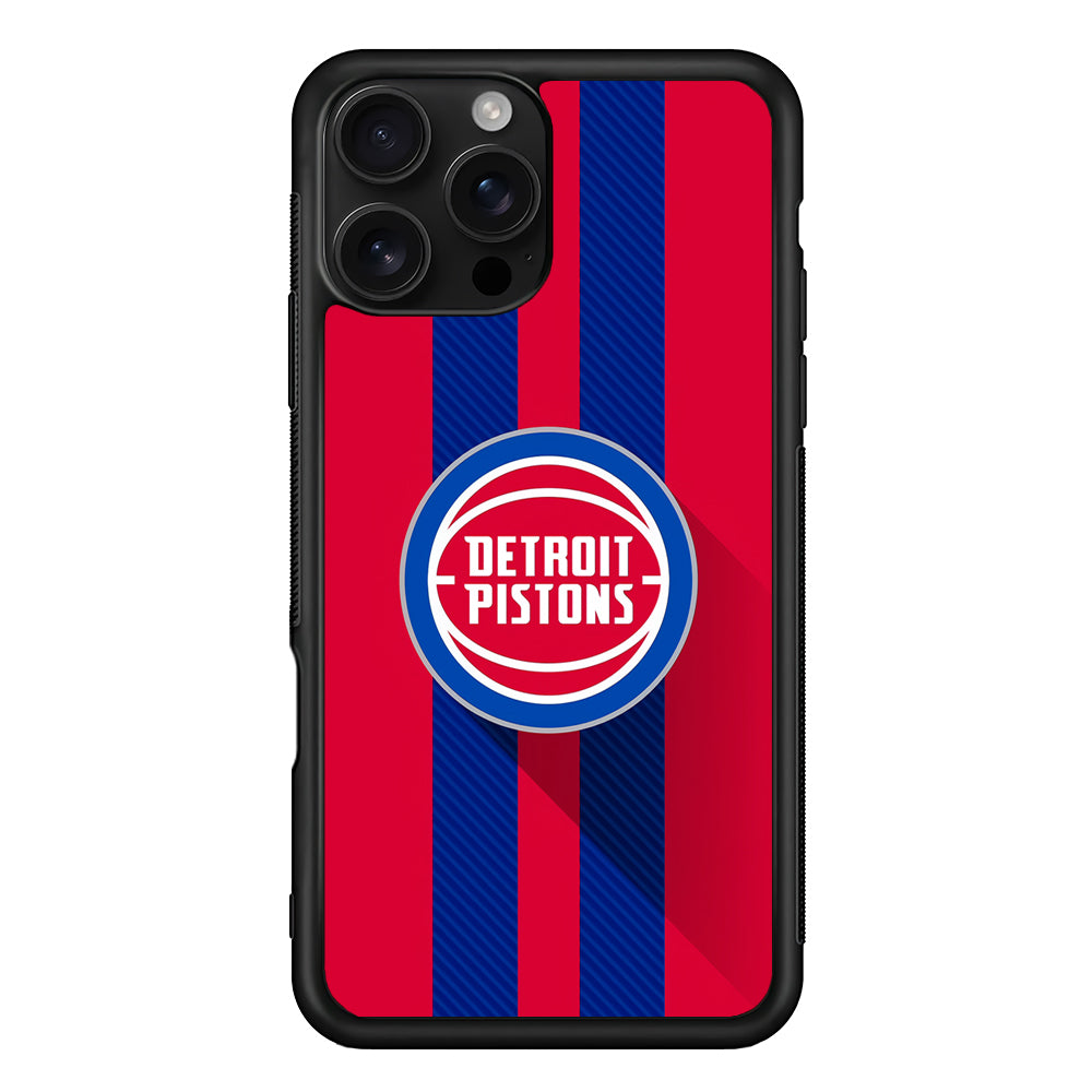 Detroit Pistons Logo iPhone 16 Pro Case | Durable Protective Case for iPhone 16 Pro