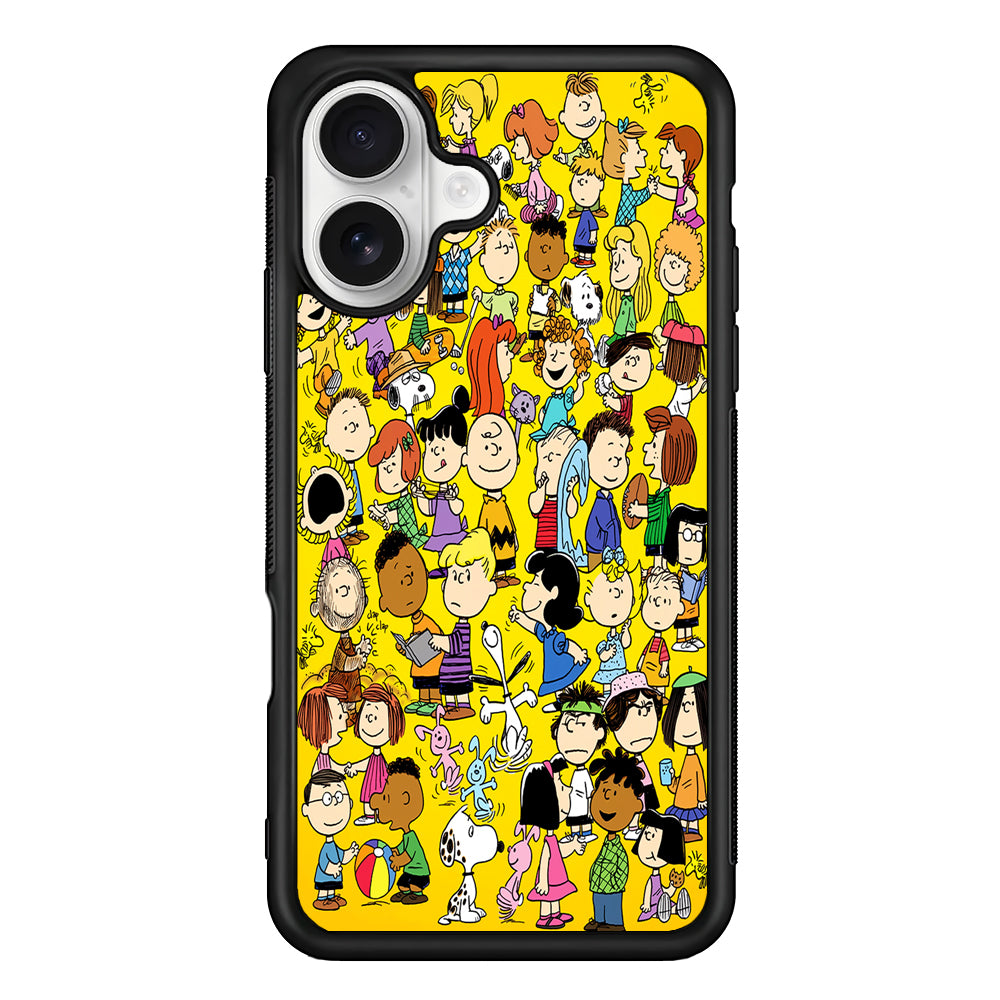 The Charlie Brown and Friends Peanuts iPhone 16 Plus Case | Durable Protective Rubber Cover