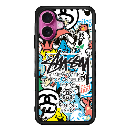 Stussy Doodle Doll iPhone 17 Case | Slim Rubber Case for iPhone 17