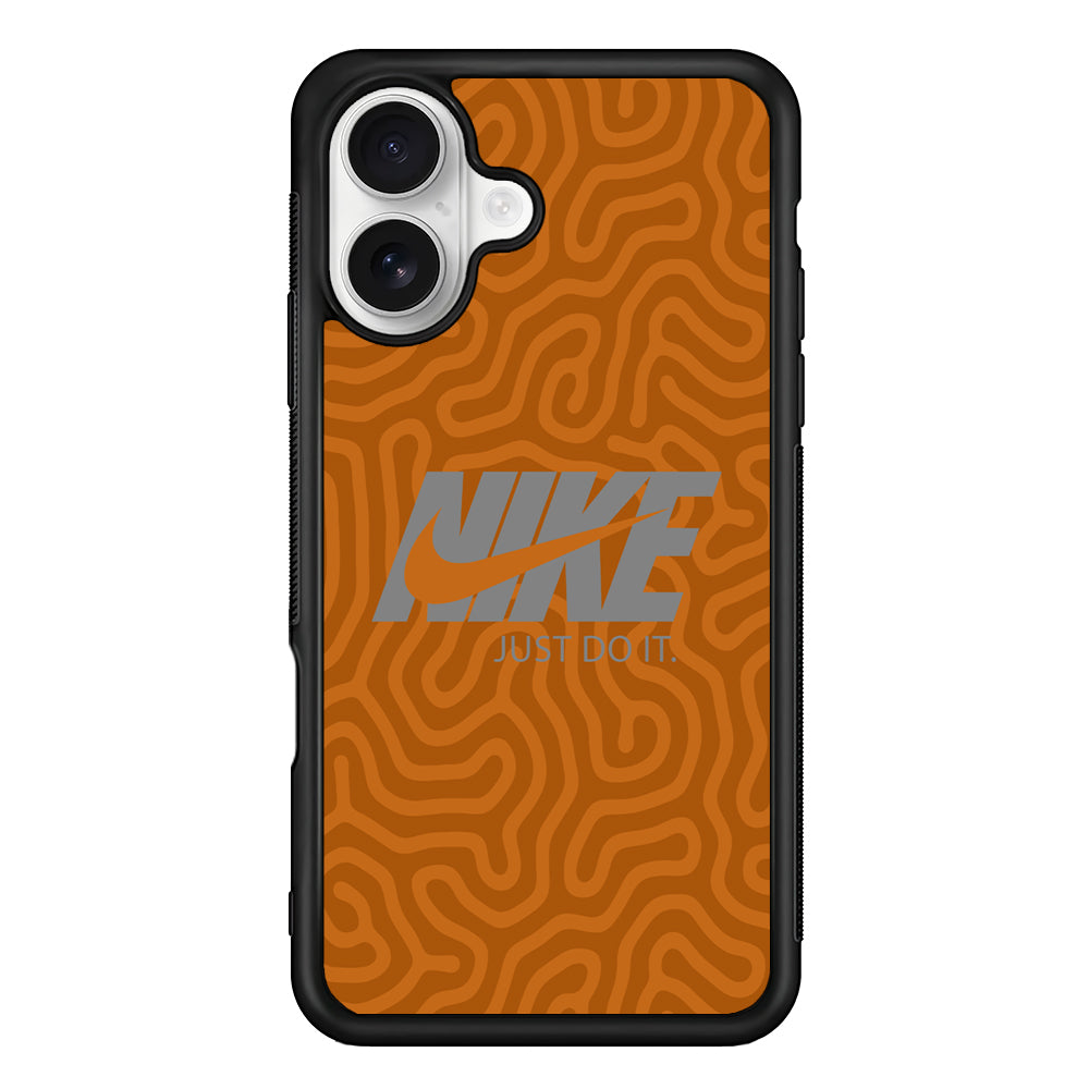 Nike Brown Maze iPhone 16 Plus Case – Slim Fit Protective Phone Case