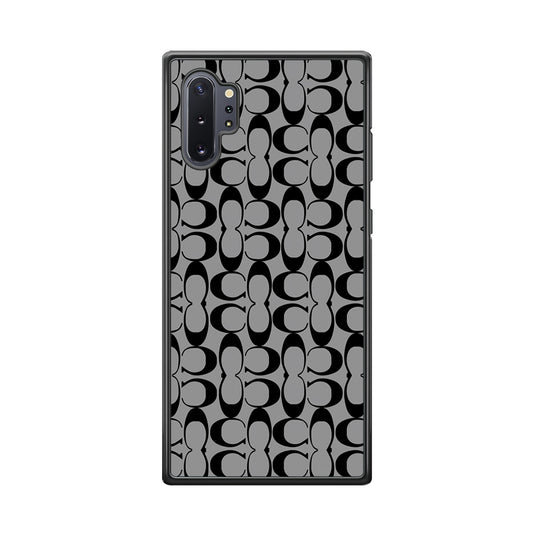 Coach Black Grey Samsung Galaxy Note 10 Plus Case | Slim Rubber Case for Samsung Galaxy Note 10 Plus
