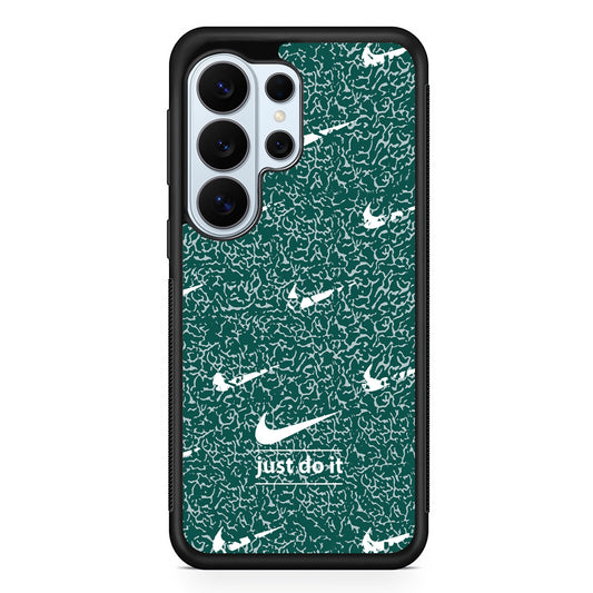 Nike White in Green Patern Samsung Galaxy S26 Ultra Case | Protective Phone Cover