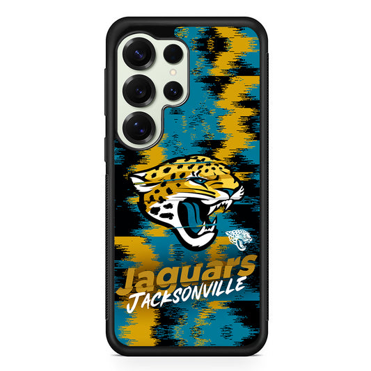 Jacksonville Jaguars Abstract Color Samsung Galaxy S25 Ultra Case | Durable Rubber Case for Samsung Galaxy S25 Ultra