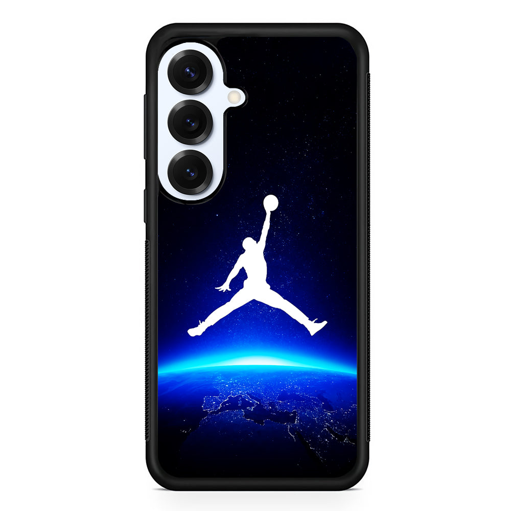 Air Jordan Logo Above Earth Samsung Galaxy S25 Plus Case | Durable Samsung Galaxy S25 Plus Phone Case