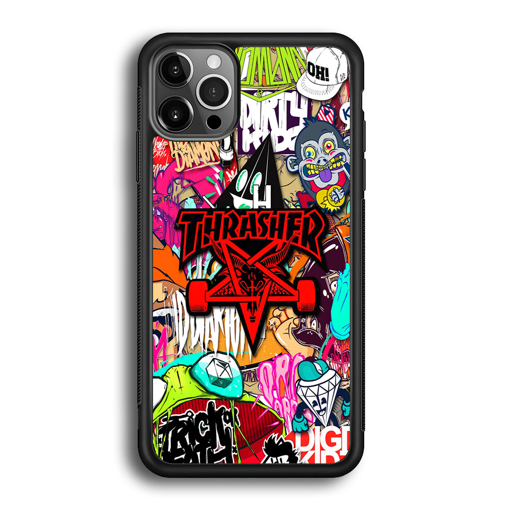 Thrasher Gang Assembly iPhone 12 Pro Max Case | Slim Rubber Case for iPhone 12 Pro Max