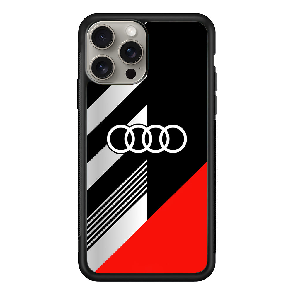 Audi F1 Sport Logo iPhone 15 Pro Case | Slim Rubber Case for iPhone 15 Pro