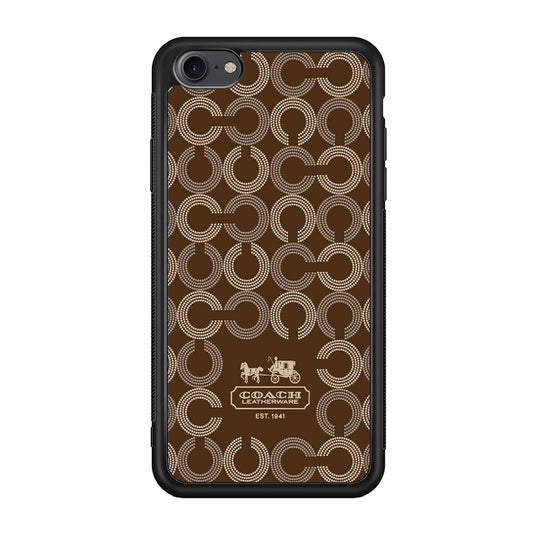 Coach Pattern Brown iPhone 8 Case | Slim Rubber Case for iPhone 8