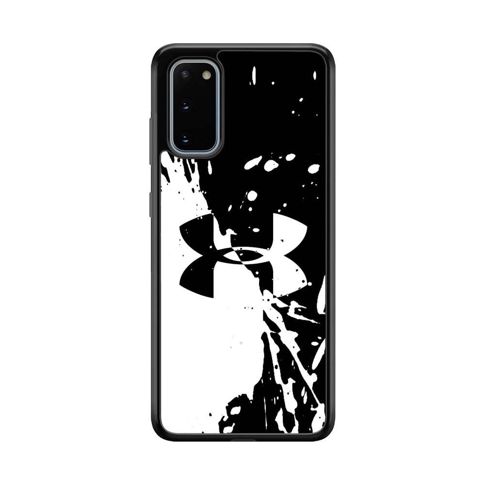 Under Armour Black White Samsung Galaxy S20 Case | Slim Rubber Case for Samsung Galaxy S20