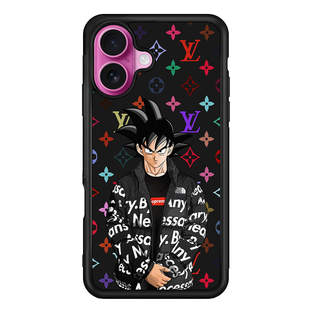 Louis Vuitton Goku Hypebeast iPhone 17 Case | Slim Rubber Case for iPhone 17