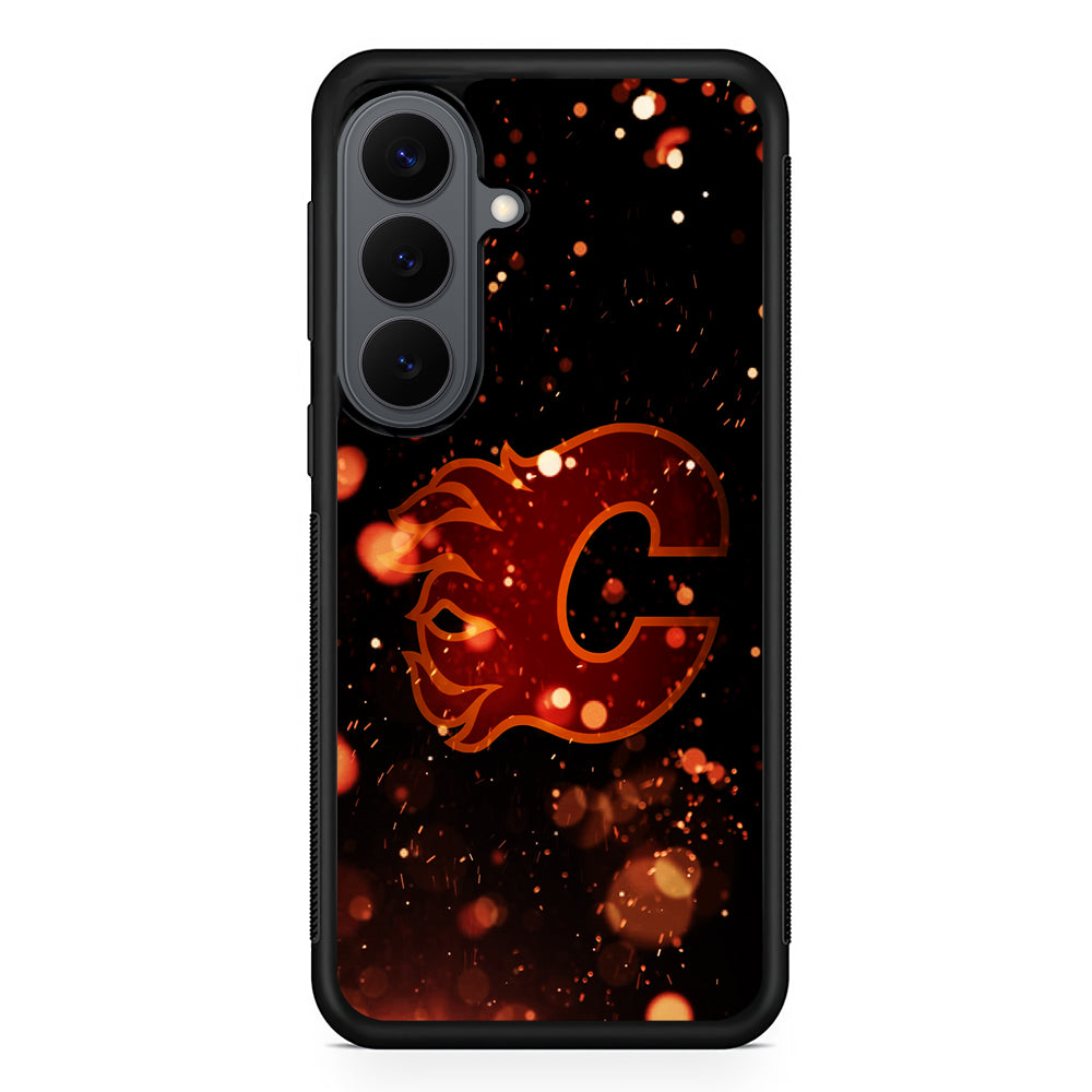 Calgary Flames Sparkling Samsung Galaxy S26 Plus Case | Slim Rubber Case for Samsung Galaxy S26 Plus