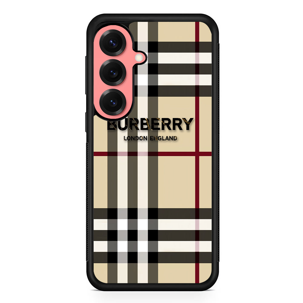 Burberry Cream Pattern Samsung Galaxy S25 Case | Slim Rubber Case for Samsung Galaxy S25
