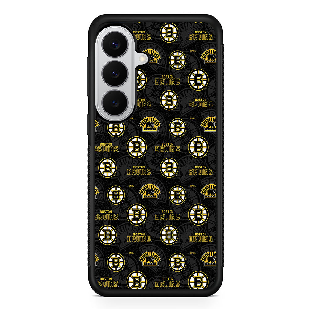 Boston Bruins Pattern Samsung Galaxy S26 Case | Protective Rubber Cover