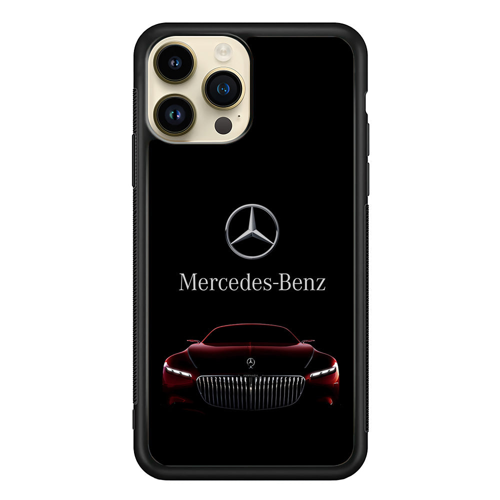 Mercedes-Benz Red Dark Aesthetic iPhone 14 Pro Case | Slim Rubber Case for iPhone 14 Pro