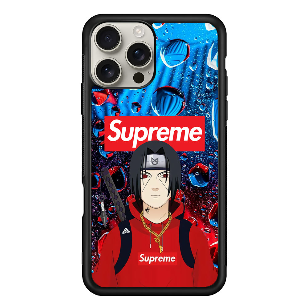 Supreme Itachi Flying Water iPhone 16 Pro Max Case | Slim Rubber Case for iPhone 16 Pro Max