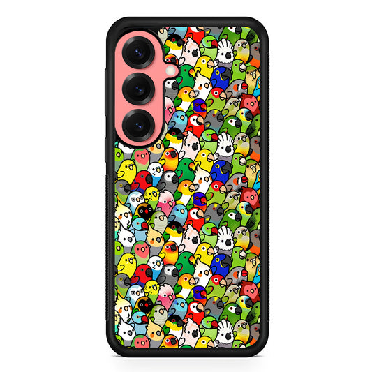 Kawaii Birds Pattern Samsung Galaxy S25 Case | Protective Case for Samsung Galaxy S25