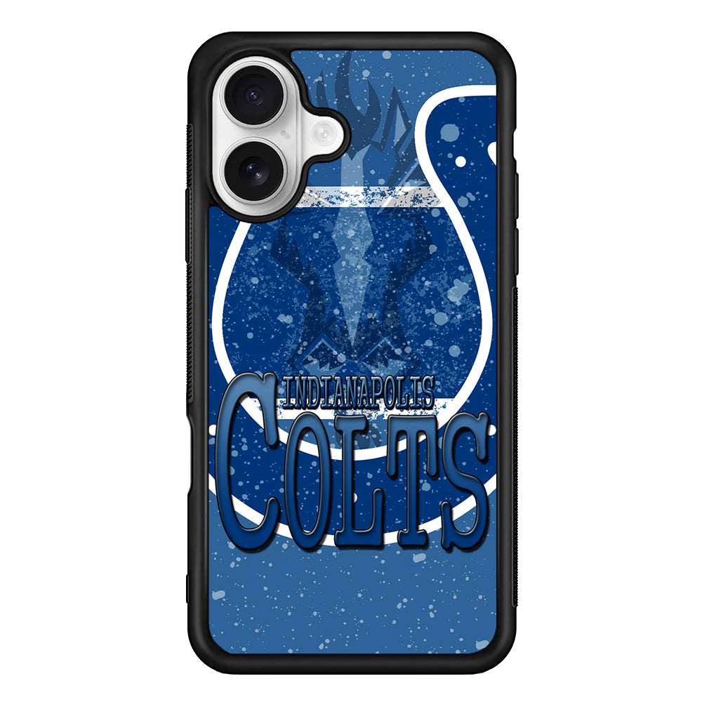 Indianapolis Colts Logo iPhone 16 Plus Case | Durable Protective Rubber Cover