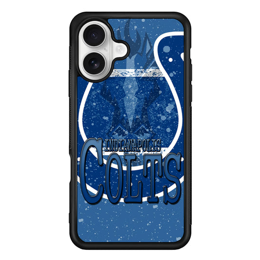 Indianapolis Colts Logo iPhone 16 Plus Case | Durable Protective Rubber Cover