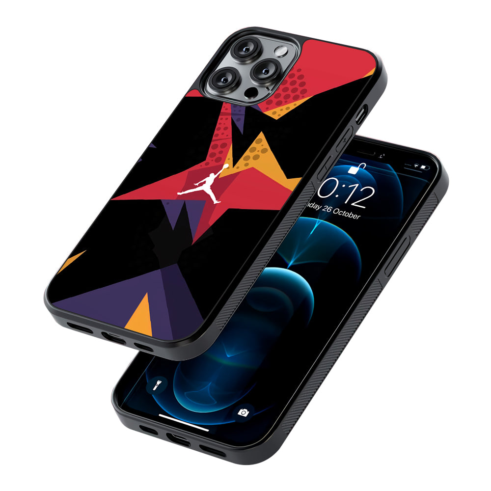 Air Jordan Silhouette of Footstep 2D Rubber Phone Case | Slim Protective Phone Case