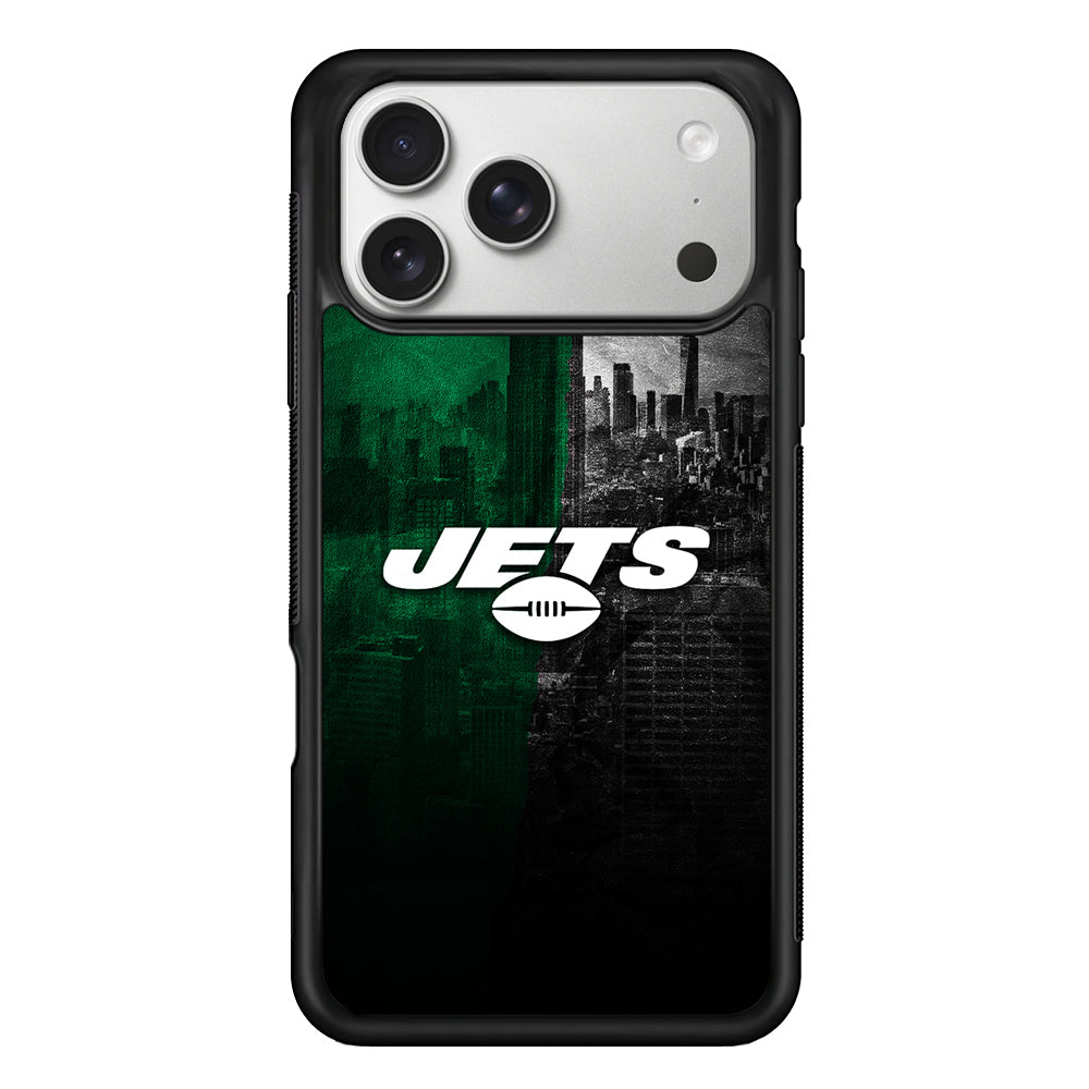 New York Jets City Background iPhone 17 Pro Case | Slim Rubber Case for iPhone 17 Pro