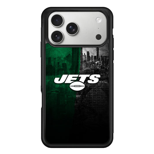 New York Jets City Background iPhone 17 Pro Case | Slim Rubber Case for iPhone 17 Pro