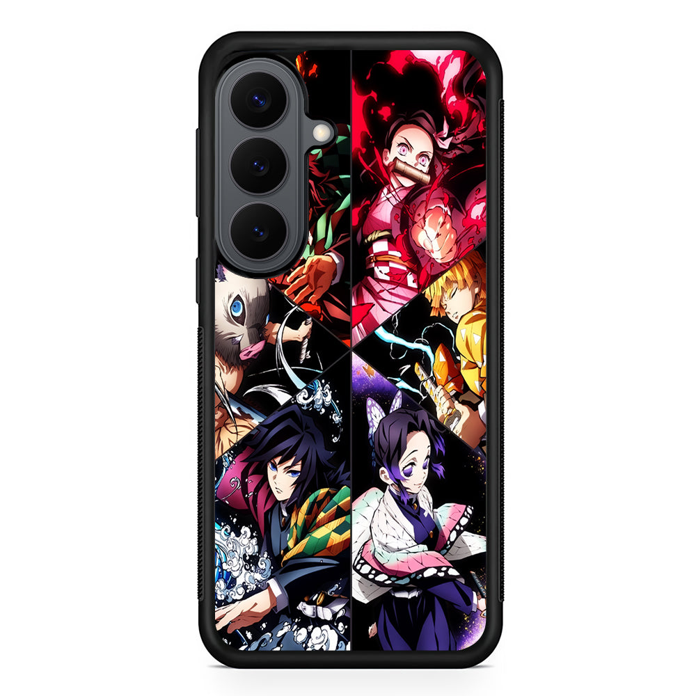 Demon Slayer Anime Characters Samsung Galaxy S26 Plus Case | Slim Rubber Case for Samsung Galaxy S26 Plus