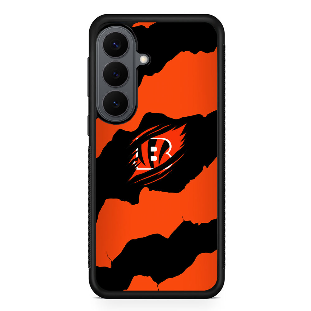 Cincinnati Bengals Pattern Samsung Galaxy S26 Plus Case | Slim Rubber Case for Samsung Galaxy S26 Plus