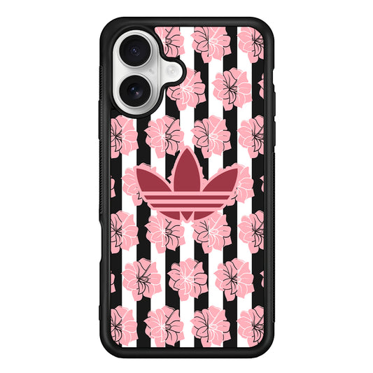 Adidas Pink Flowers iPhone 16 Plus Case – Slim Fit Protective Phone Case