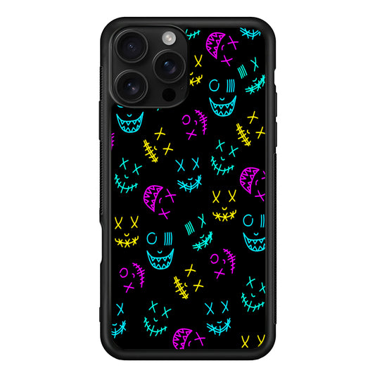 Neon Masks Smile iPhone 16 Pro Case | Durable Protective Case for iPhone 16 Pro
