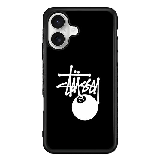 Stussy 8 Pool Ball iPhone 16 Plus Case | Slim Rubber Case for iPhone 16 Plus