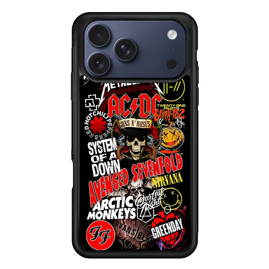 90s Rock Metal Aesthetic iPhone 17 Pro Max Case | Slim Protective Cover for iPhone 17 Pro Max
