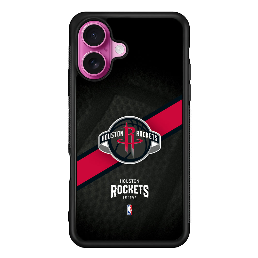 Houston Rockets Logo iPhone 17 Case | Slim Protective Rubber Phone Cover