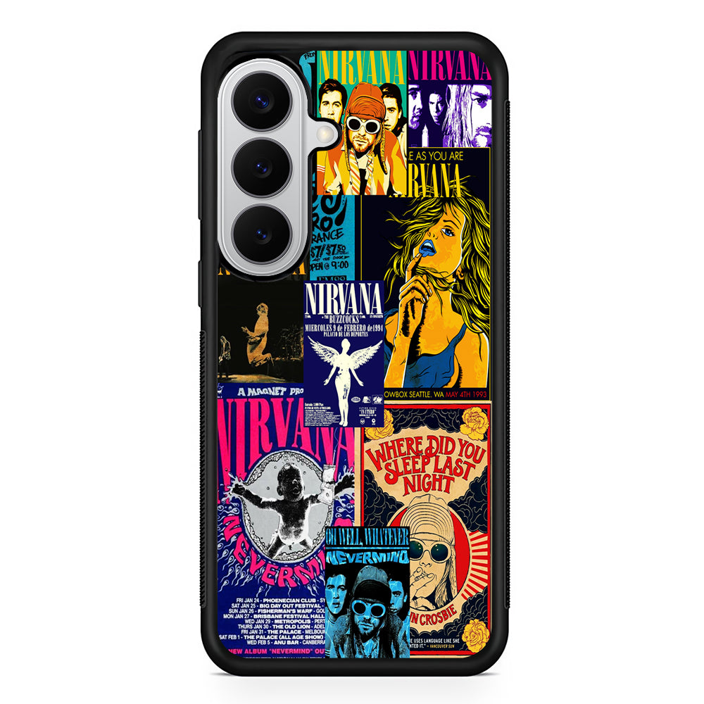 Nirvana Album Cover Collage Samsung Galaxy S26 Case | Protective Rubber Cover