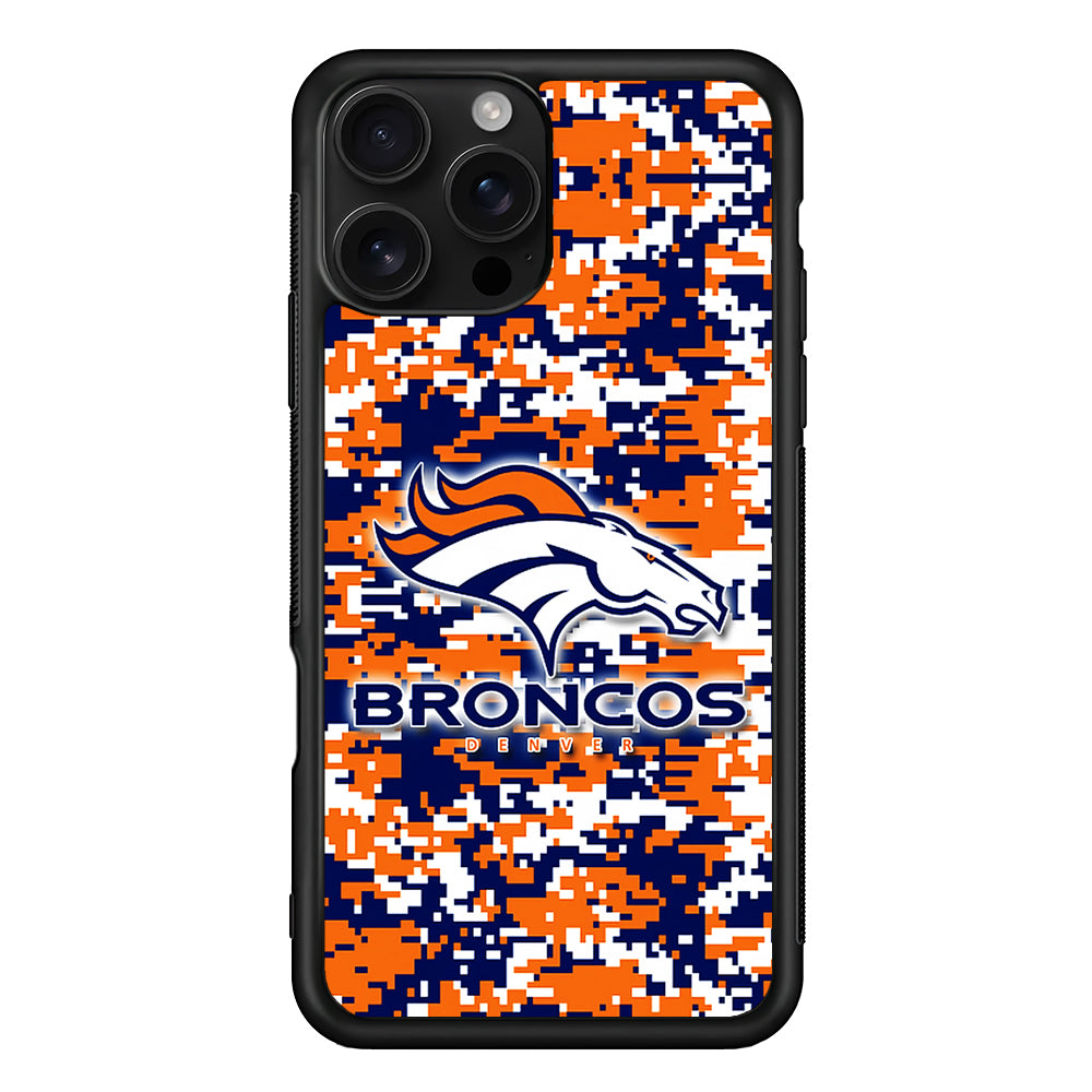 Denver Broncos Pixels iPhone 16 Pro Case | Durable Protective Case for iPhone 16 Pro