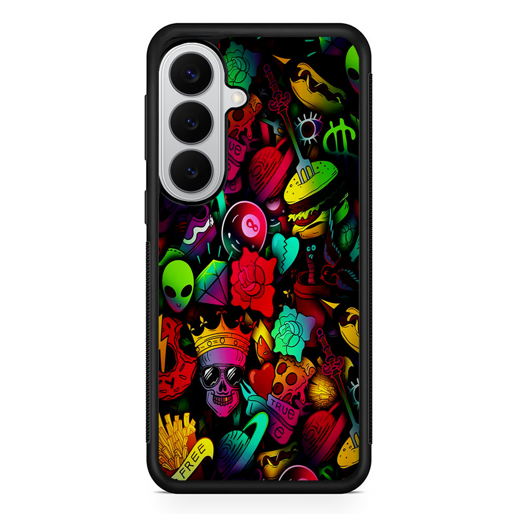 King Life Doodle Artistic Samsung Galaxy S26 Case | Protective Rubber Cover