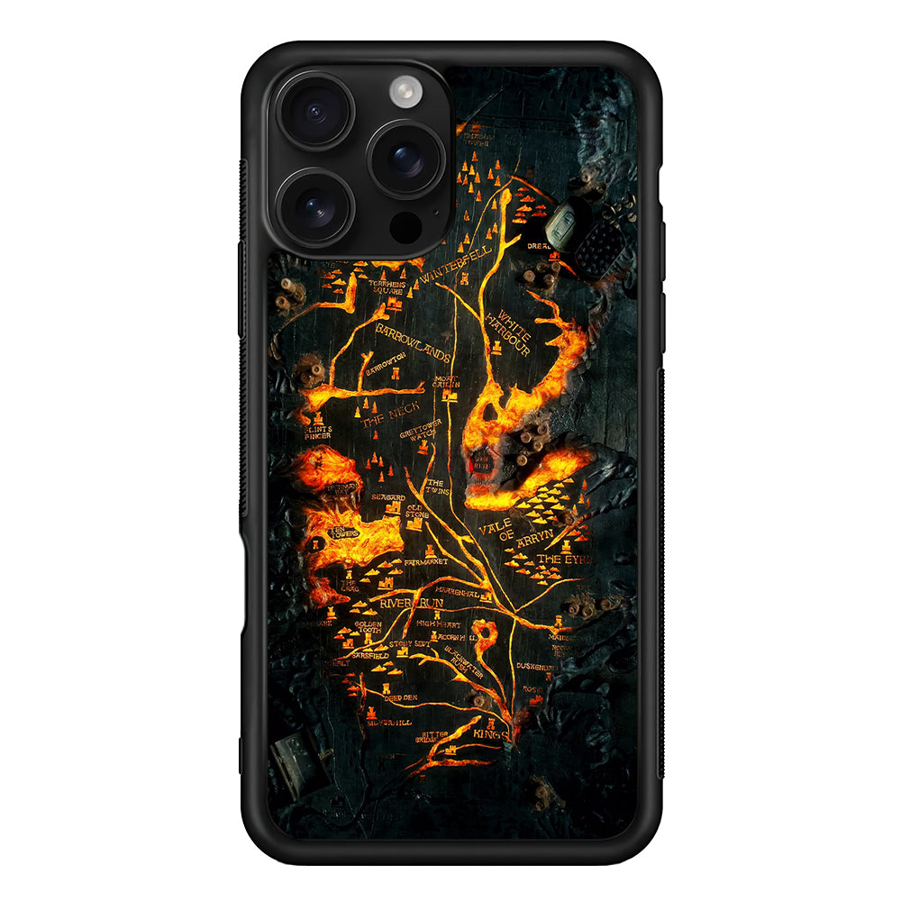 House of Dragon Fire Table Map iPhone 16 Pro Case | Durable Protective Case for iPhone 16 Pro