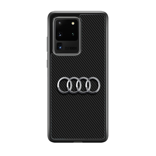 Audi Metal Against a Dark Carbon Samsung Galaxy S20 Ultra Case | Slim Rubber Case for Samsung Galaxy S20 Ultra