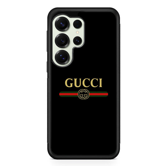 Gucci Logo Black Samsung Galaxy S25 Ultra Case | Slim Rubber Case for Samsung Galaxy S25 Ultra