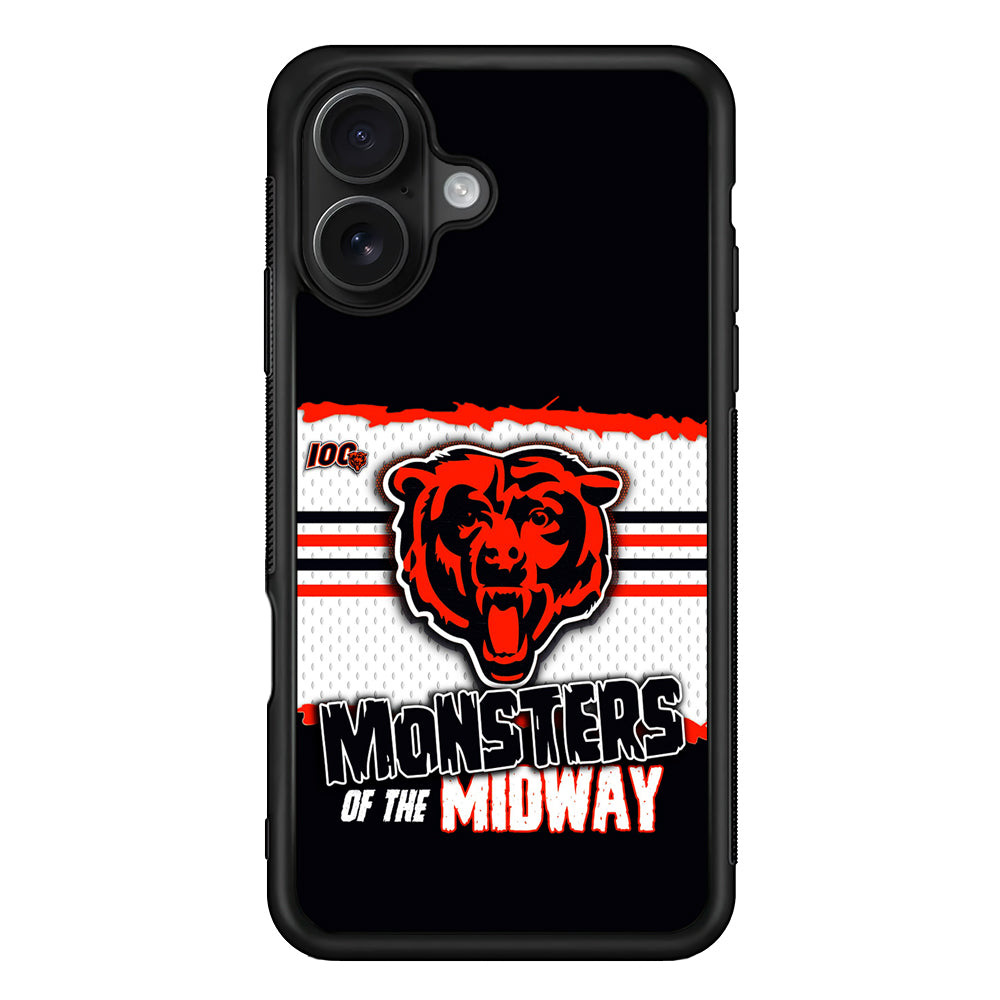 Chicago Bears Monsters Midway iPhone 16 Case - Oxvistore