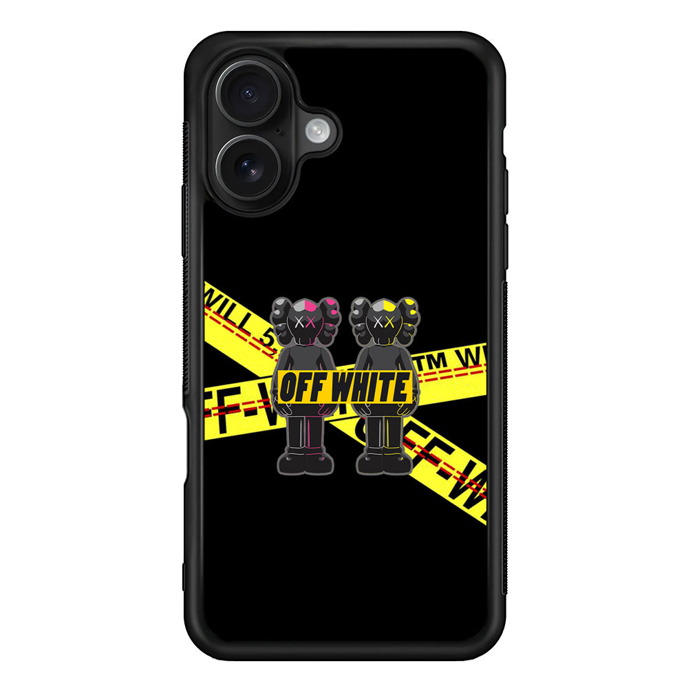Kaws Twin Off White iPhone 16 Case | Slim Rubber Case for iPhone 16
