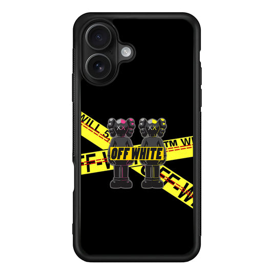 Kaws Twin Off White iPhone 16 Case | Slim Rubber Case for iPhone 16