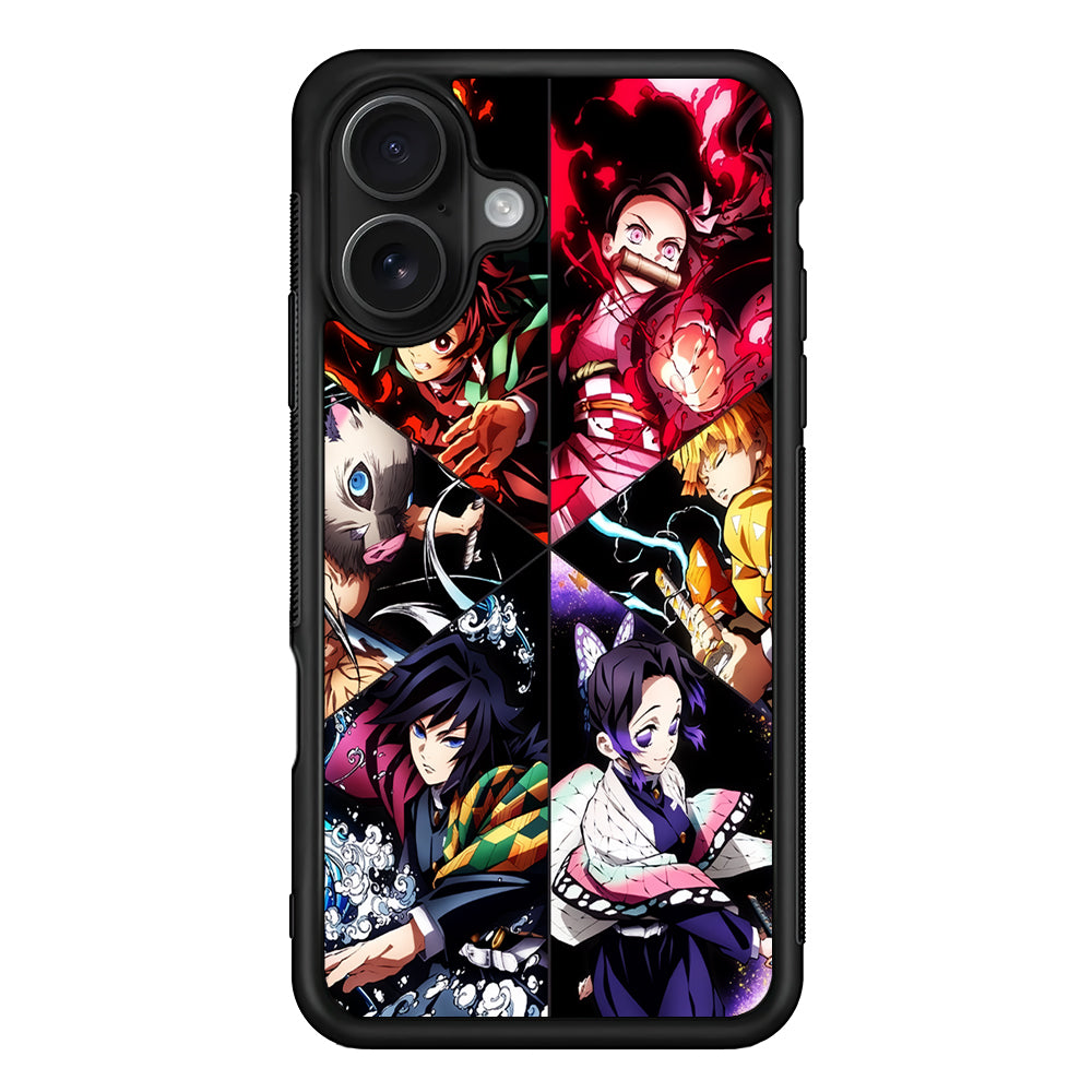 Demon Slayer Anime Characters iPhone 16 Case - Oxvistore