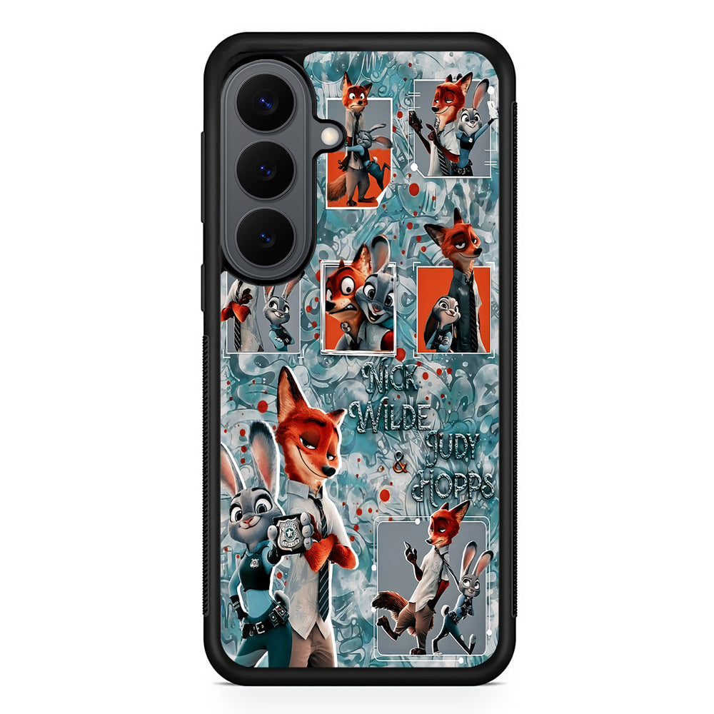 Zootopia Judy and Nick Aesthetic Samsung Galaxy S26 Plus Case | Slim Rubber Case for Samsung Galaxy S26 Plus